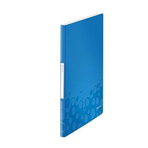 Reliure wow protège-documents pp 20 pochettes 40 vues bleu métallisé leitz