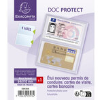 Etui De Protection Pour Carte Crédit Ou Carte De Visite Pvc Lisse 20/100e - Cristal - X 10 - Exacompta