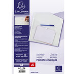 Sachet De 5 Pochettes-enveloppes Polypropylène - A4 - Incolore - X 10 - Exacompta