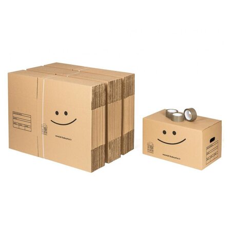 Pack 60 cartons standard avec poignées + 3 adhésifs offerts