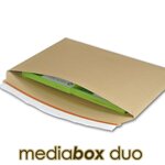 Lot de 100 enveloppes carton media-box duo pour 2 dvd / bluray