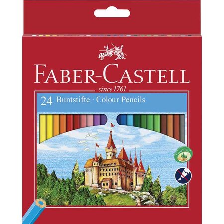 Etuide 24 crayons castle couleurs assorties x 6 faber-castell