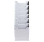 Trieur Mural Modulable Vertical 6 Compartiments A4 - Gris Lumière - Exacompta