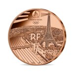 Jeux olympique de paris 2024 monnaie de 1/4€ - sports saut d'obstacles