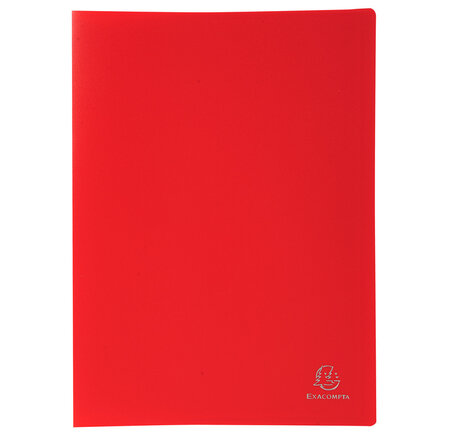 Porte vues prolypropylène souple pochettes grainées opaque 80 vues a4 rouge exacompta