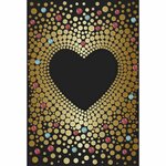 Carte saint-valentin - coeur strass dorés - draeger paris