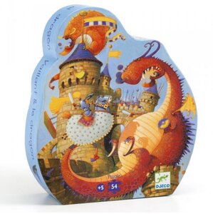 Puzzle silhouette 54p Vaillant et le dragon