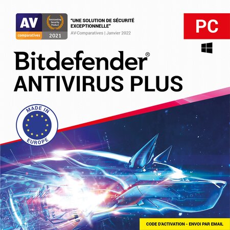 Bitdefender antivirus plus - licence 2 ans - 5 pc - a télécharger