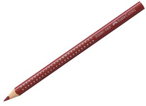 Crayon couleur JUMBO GRIP, triangulaire, rouge indien FABER-CASTELL