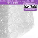1 rouleau de film grosses bulles d'air largeur 1m x longueur 50m - gamme air'roll  eco