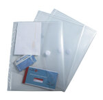 Sachet De 5 Pochettes-enveloppes Perforées Polypropylène - A4 - Incolore - X 10 - Exacompta