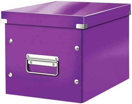 Boîte de rangement click & store wow cube l  violet leitz