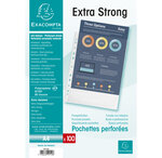 Sachet De 100 Pochetttes Perforées Polypropylène Premium Grainé 8/100e - A4 - Cristal - X 5 - Exacompta