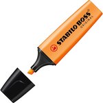 Surligneur boss original rechargeable pointe biseautée 2-5 mm - orange x 10 stabilo