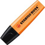 Surligneur boss original rechargeable pointe biseautée 2-5 mm - orange x 10 stabilo