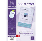 Sachet De 10 Étuis De Protection Simples Pvc Haute Qualité 30/100e - A4 - Cristal - X 5 - Exacompta