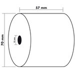 Bobine calculatrice comptable - Papier offset 1 pli - Largeur 57 mm x Longueur 43 m x Diamètre mandrin 12 mm (paquet 10 rouleaux)
